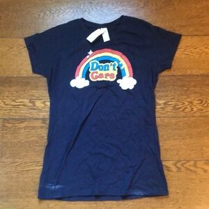 New Kiara OBX Rainbow Don’t Care Y2K Graphic Tee L